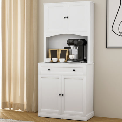 Artiss Buffet Sideboard Cabinet Cupboard Pantry Storage Shelves Hutch White - Cosy Abode