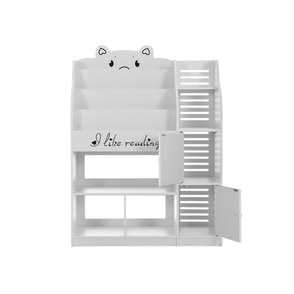 Keezi 4 Tiers Kids Bookshelf Storage Children Bookcase Toy Organiser Display - Cosy Abode