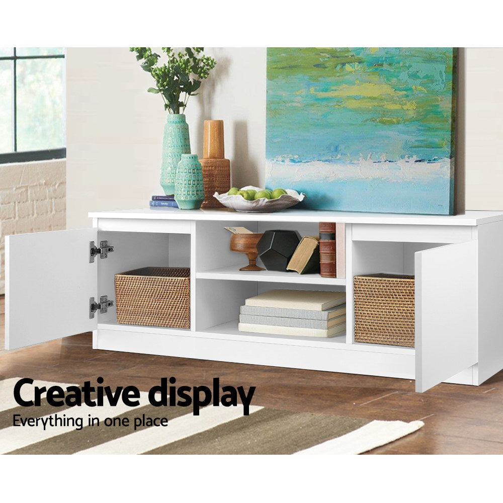 Artiss TV Cabinet Entertainment Unit 120cm White Anita - Cosy Abode