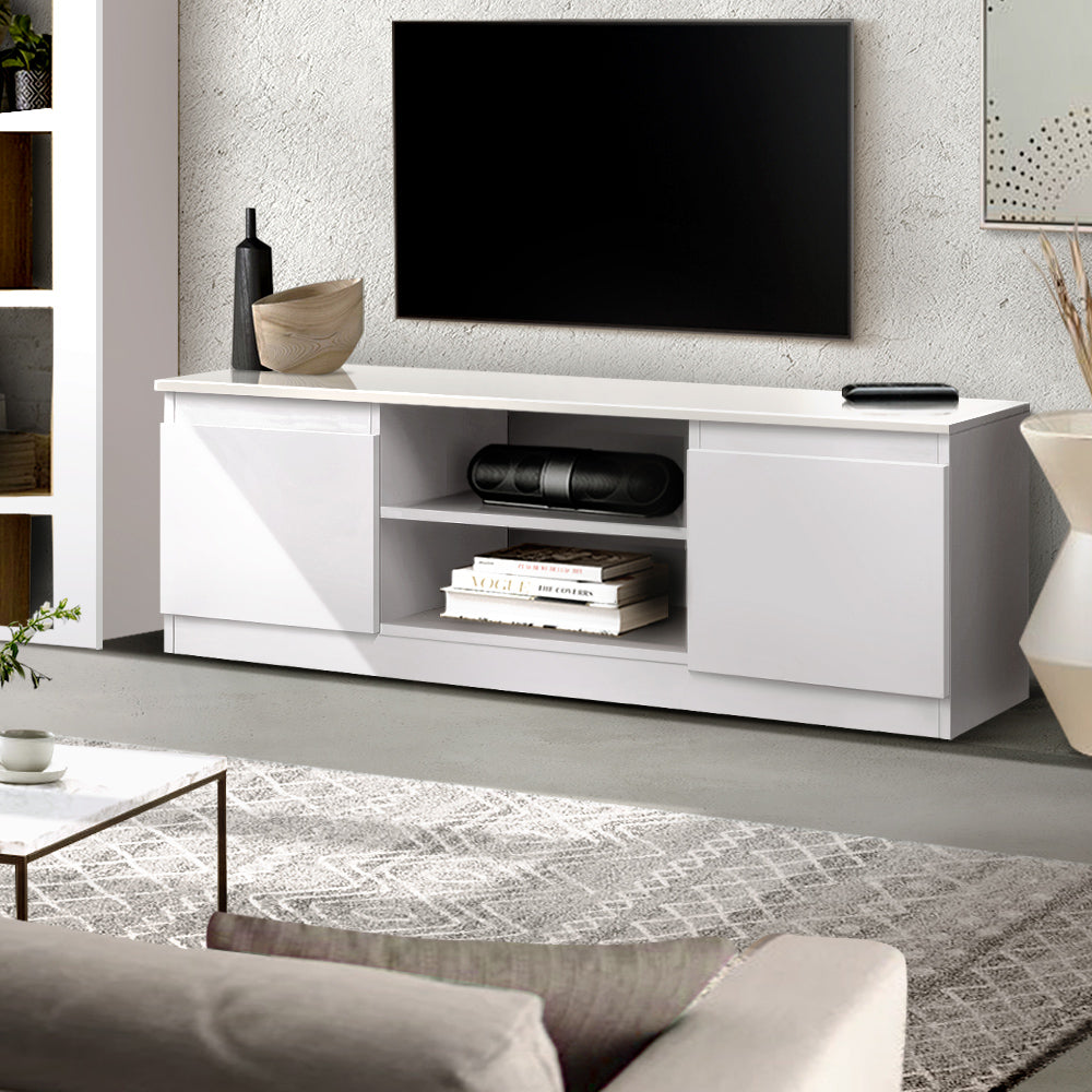 Artiss TV Cabinet Entertainment Unit 120cm White Anita - Cosy Abode