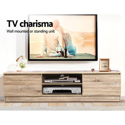 Artiss TV Cabinet Entertainment Unit 160cm Pine Charles - Cosy Abode