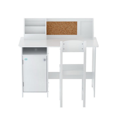 Keezi Kids Table and Chair Set Children Study Play Toys Desk w/ Cabinet Storage - Cosy Abode