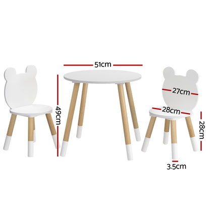 Keezi 3 Piece Kids Table and Chairs Set Activity Playing Study Children Desk - Cosy Abode