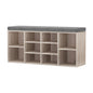 Artiss Shoe Cabinet Rack Shoe Bench Fabric Seat Pine BOA - Cosy Abode
