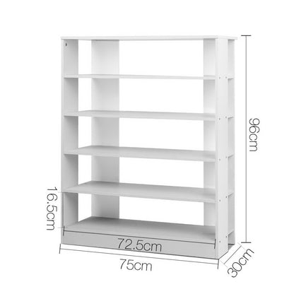 Artiss Shoe Rack 30 Pairs 6-Tier Shelf White - Cosy Abode