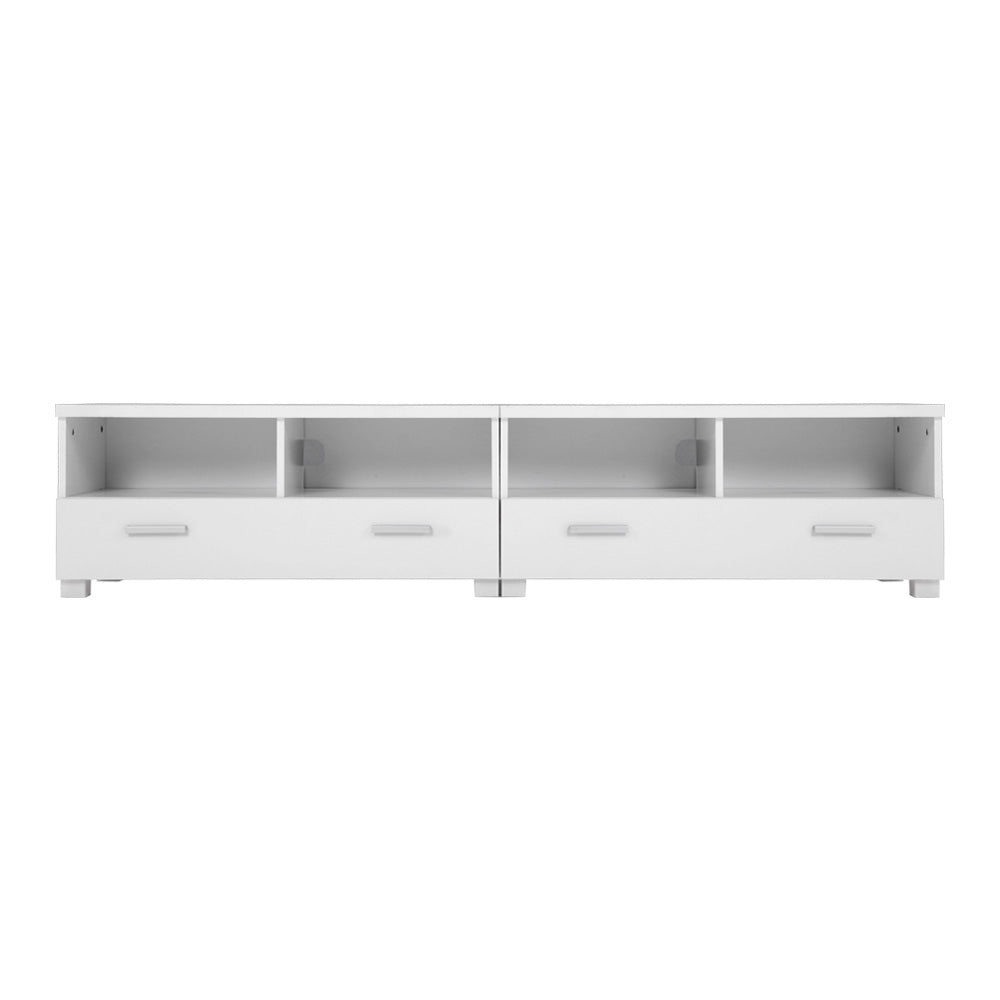 Artiss TV Cabinet Entertainment Unit 180cm White Eddie - Cosy Abode