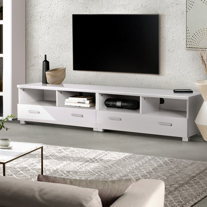 Artiss TV Cabinet Entertainment Unit 180cm White Eddie - Cosy Abode