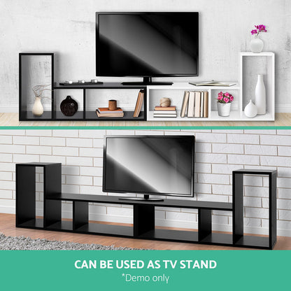 Artiss Bookshelf L Shape DIY - Black - Cosy Abode