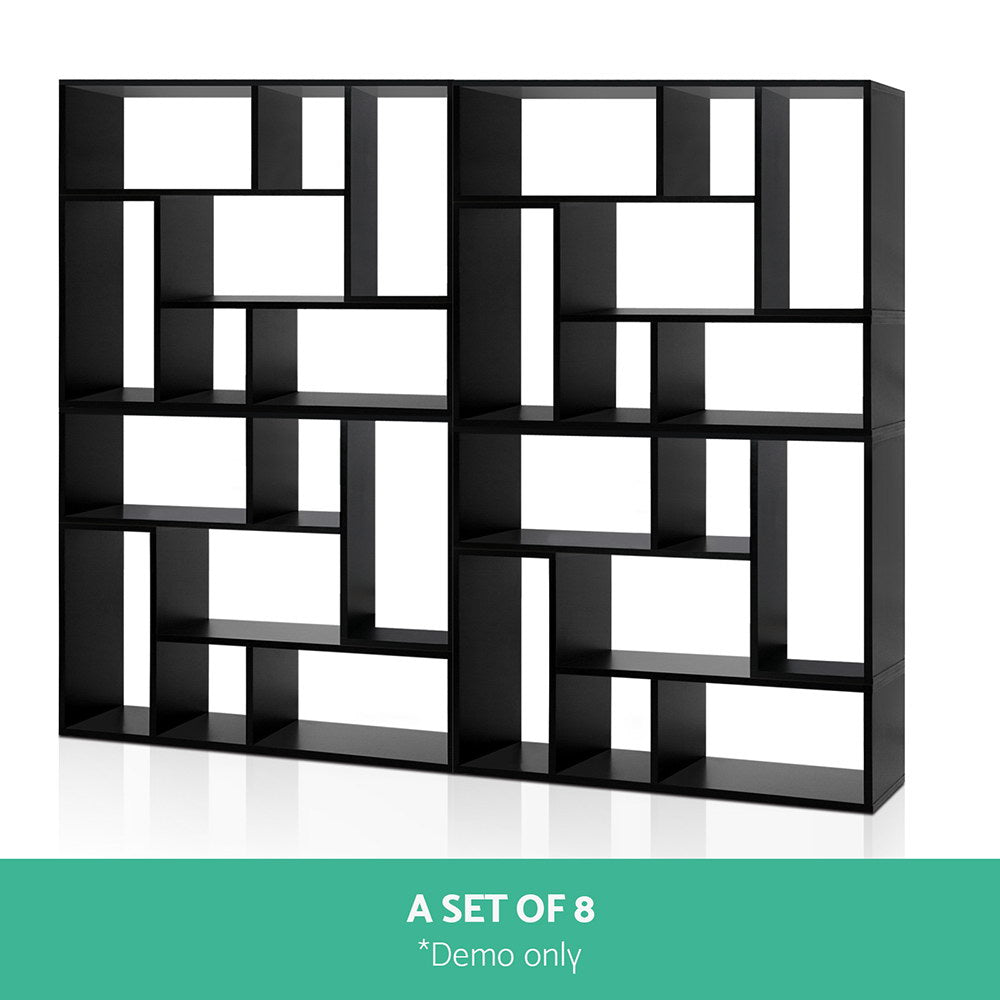 Artiss Bookshelf L Shape DIY - Black - Cosy Abode