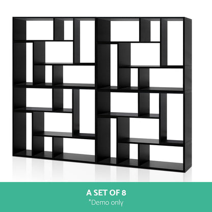 Artiss Bookshelf L Shape DIY - Black - Cosy Abode