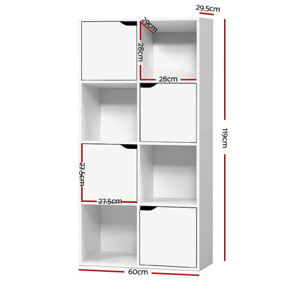 Artiss Bookshelf 8 Cube Shlef - DANA White - Cosy Abode