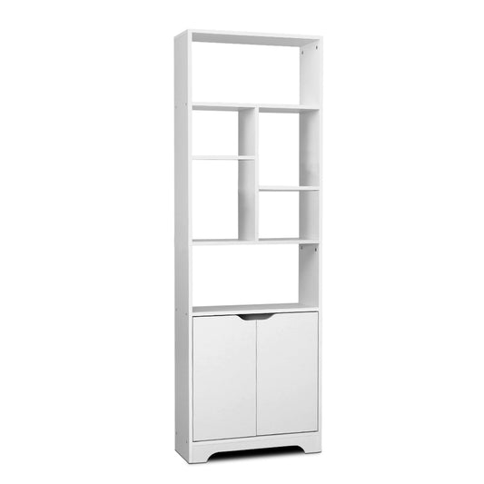 Artiss Bookshelf with Cabinet - GINA White - Cosy Abode