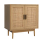 Artiss Rattan Buffet Sideboard 2 Doors - BRIONY Oak - Cosy Abode