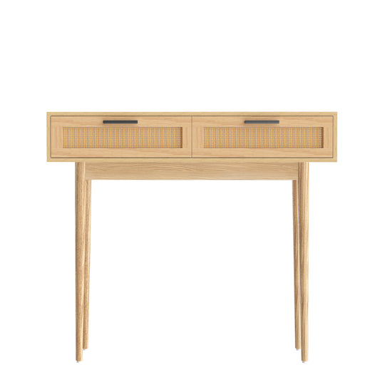 Artiss Console Table 2 Rattan Drawers - Cosy Abode