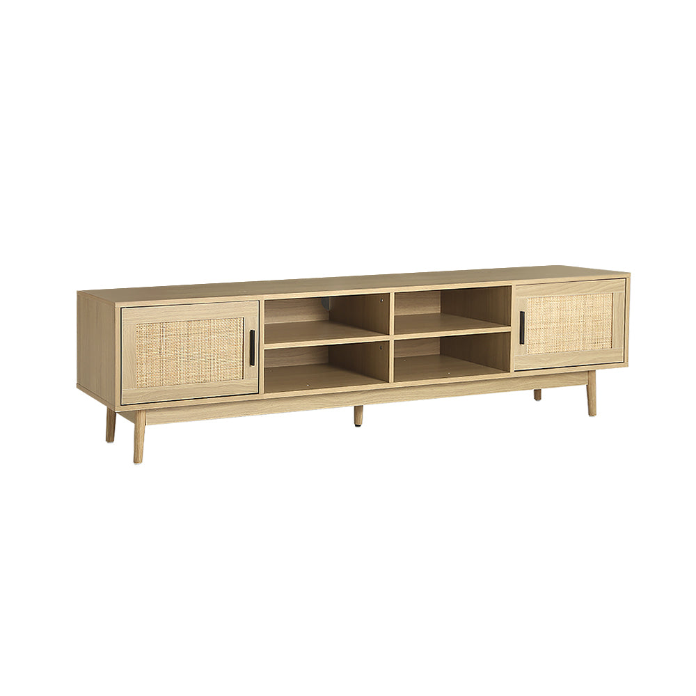 Artiss TV Cabinet Entertainment Unit 180cm Rattan Cole - Cosy Abode