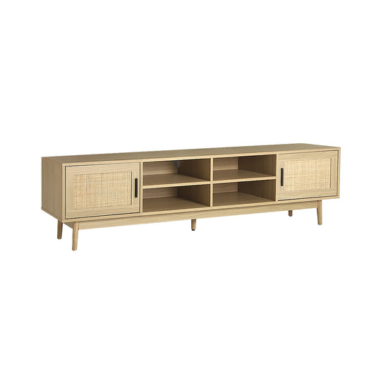 Artiss TV Cabinet Entertainment Unit 180cm Rattan Cole - Cosy Abode