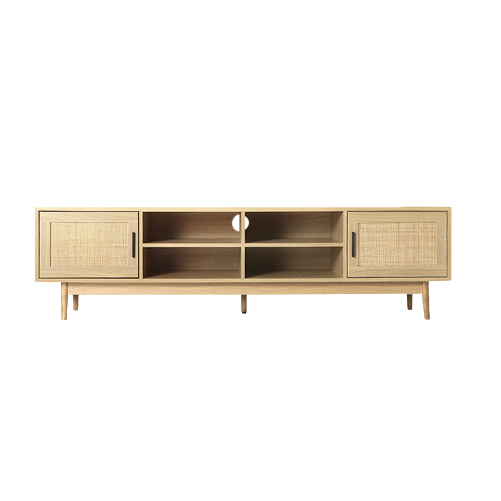 Artiss TV Cabinet Entertainment Unit 180cm Rattan Cole - Cosy Abode