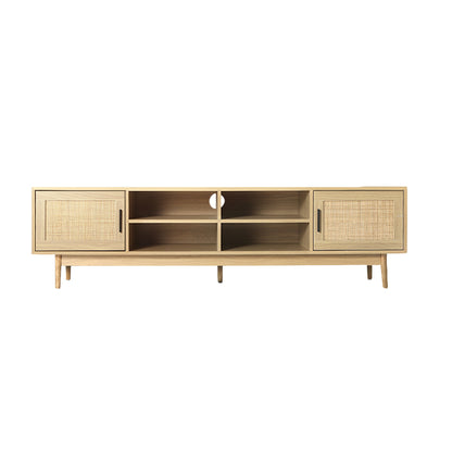 Artiss TV Cabinet Entertainment Unit 180cm Rattan Cole - Cosy Abode