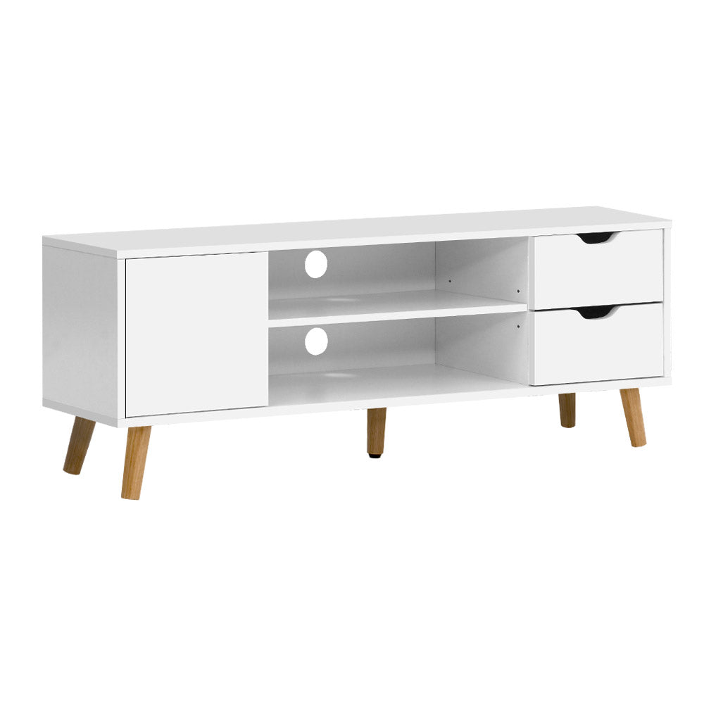 Artiss TV Cabinet Entertainment Unit 120cm White Larin - Cosy Abode