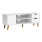 Artiss TV Cabinet Entertainment Unit 120cm White Larin - Cosy Abode