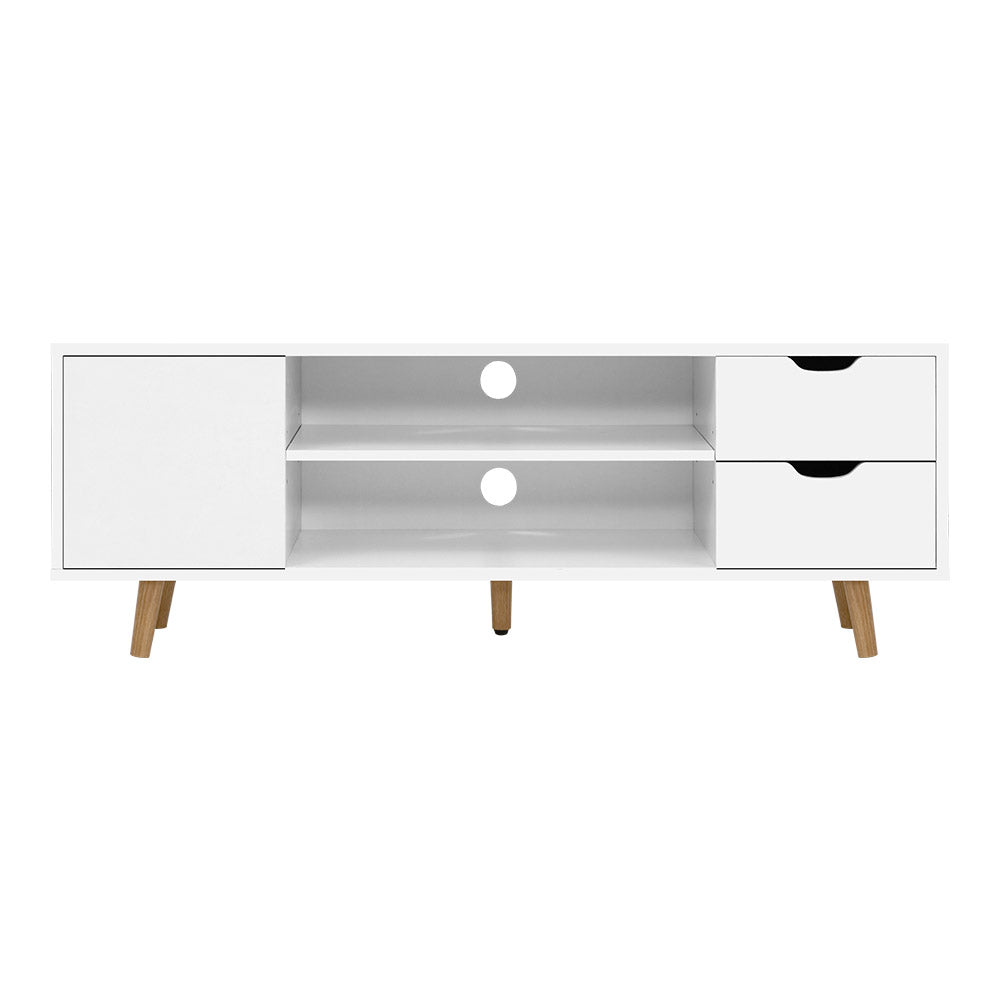 Artiss TV Cabinet Entertainment Unit 120cm White Larin - Cosy Abode