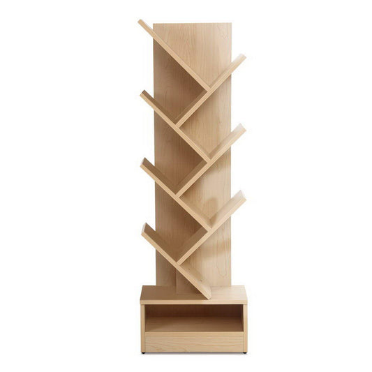 Artiss Tree Bookshelf 7 Tiers - ECHO Oak - Cosy Abode