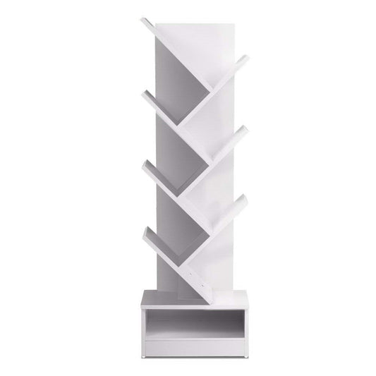 Artiss Tree Bookshelf 7 Tiers - ECHO White - Cosy Abode