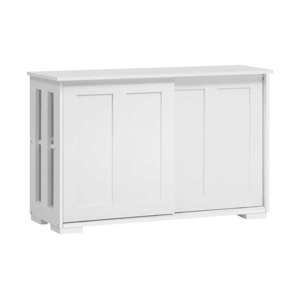Artiss Buffet Sideboard Sliding Doors - SERA White - Cosy Abode