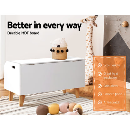 Keezi Kids Toy Box Chest Bookshelf Storage Children Bookcase Organiser Display - Cosy Abode