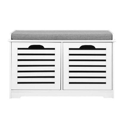 Artiss Shoe Cabinet Bench Storage Rack White Caye - Cosy Abode