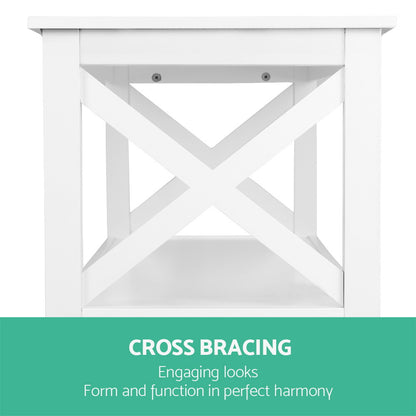 Artiss Console Table 3-tier White Polly - Cosy Abode