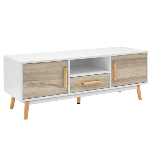 Artiss TV Cabinet Entertainment Unit 120cm Wood White Gino - Cosy Abode