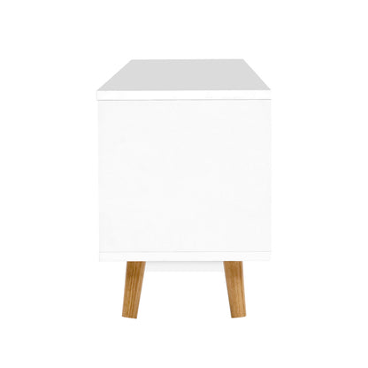 Artiss TV Cabinet Entertainment Unit 120cm Wood White Gino - Cosy Abode