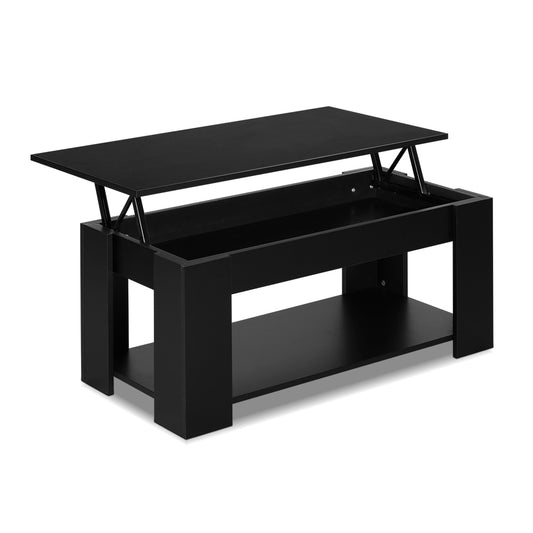 Artiss Coffee Table Lift-top Coffee Table Black - Cosy Abode