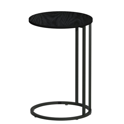 Artiss Coffee Table Side Table Round Black Martha - Cosy Abode