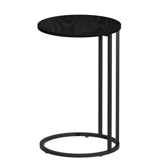 Artiss Coffee Table Side Table Round Black Martha - Cosy Abode