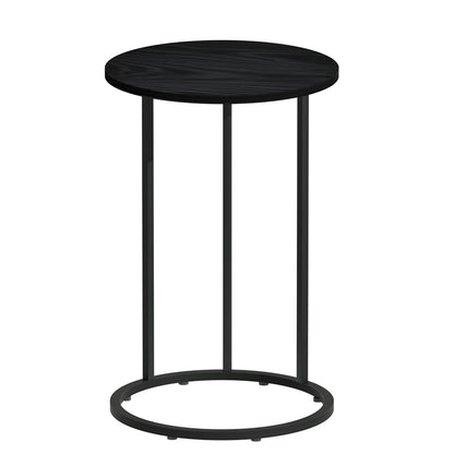 Artiss Coffee Table Side Table Round Black Martha - Cosy Abode