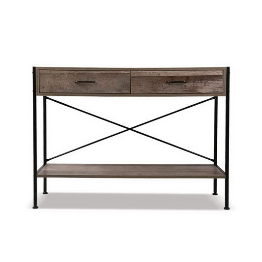 Artiss Console Table 2 Drawers Walnut Marconi - Cosy Abode