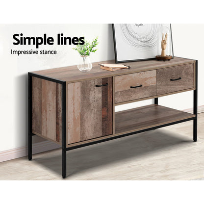 Artiss TV Stand Entertainment Unit Storage Cabinet Industrial Rustic Wooden 120cm - Cosy Abode