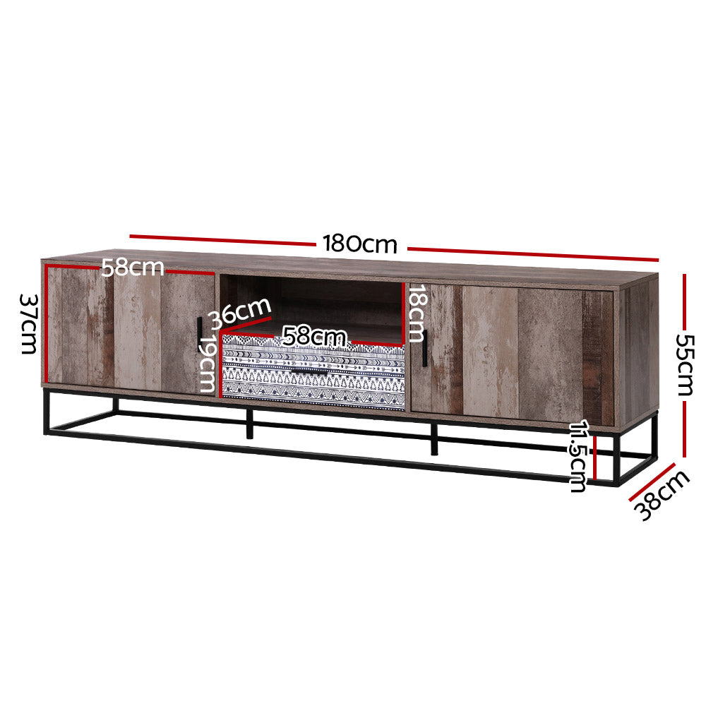 Artiss TV Cabinet Entertainment Unit 180cm Industrial - Cosy Abode