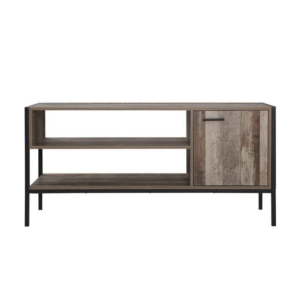 Artiss TV Cabinet Entertainment Unit Stand Storage Wood Industrial Rustic 124cm - Cosy Abode