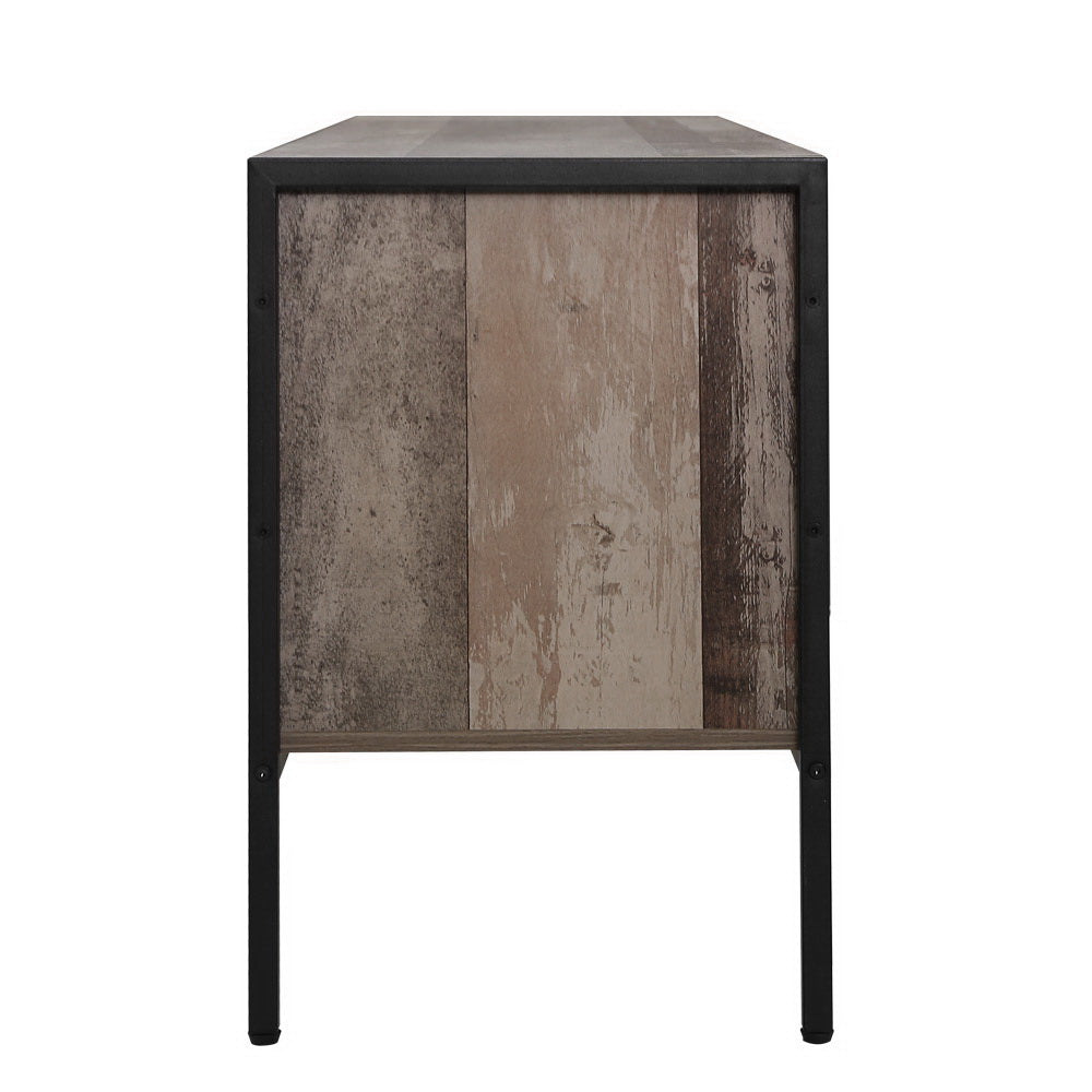 Artiss TV Cabinet Entertainment Unit Stand Storage Wood Industrial Rustic 124cm - Cosy Abode