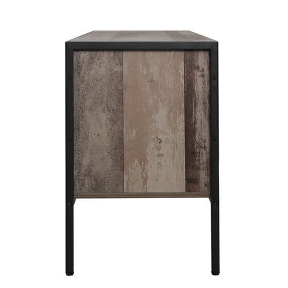 Artiss TV Cabinet Entertainment Unit Stand Storage Wood Industrial Rustic 124cm - Cosy Abode