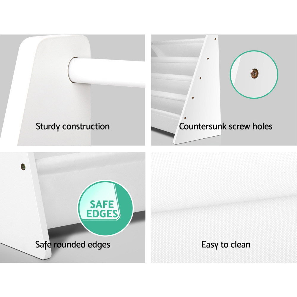 Keezi 4 Tiers Kids Bookshelf Magazine Shelf Children Bookcase Rack Organiser - Cosy Abode