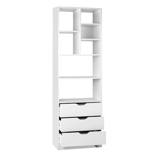 Artiss Bookshelf with Drawers - NANA White - Cosy Abode