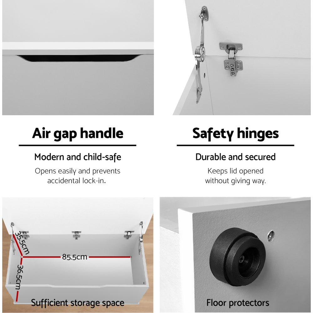 Keezi Kids Toy Box Chest Children Container Storage Clothes Organiser Cabinet - Cosy Abode