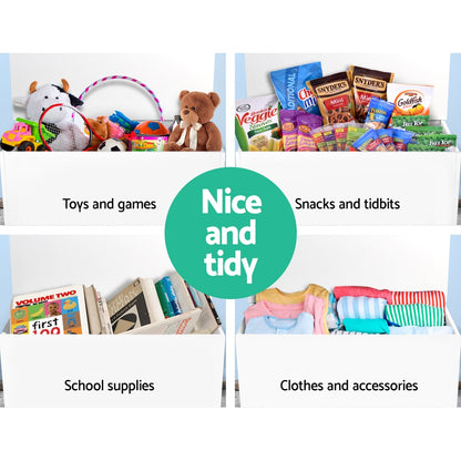 Keezi Kids Toy Box Chest Children Container Storage Clothes Organiser Cabinet - Cosy Abode