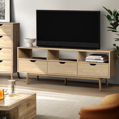 Artiss Wooden Scandinavian Entertainment Unit - Natural - Cosy Abode