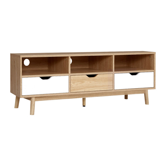 Artiss TV Cabinet Entertainment Unit Stand Wooden Storage 140cm Scandinavian - Cosy Abode