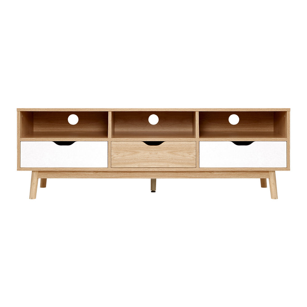 Artiss TV Cabinet Entertainment Unit Stand Wooden Storage 140cm Scandinavian - Cosy Abode